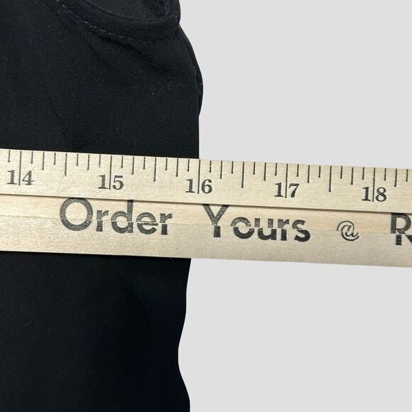 Torrid Womens Tank Size L Black Button Up Tie Keyhole Sheer Neutral Capsule - Picture 7 of 11